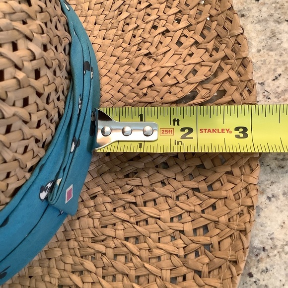 Vintage Goofys Hat Co Straw Sun Hat with Blue Mickey Mouse Band Large - Picture 6 of 6